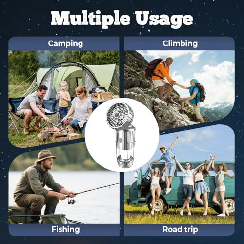Portable Solar Camping Lantern with Fan A57638