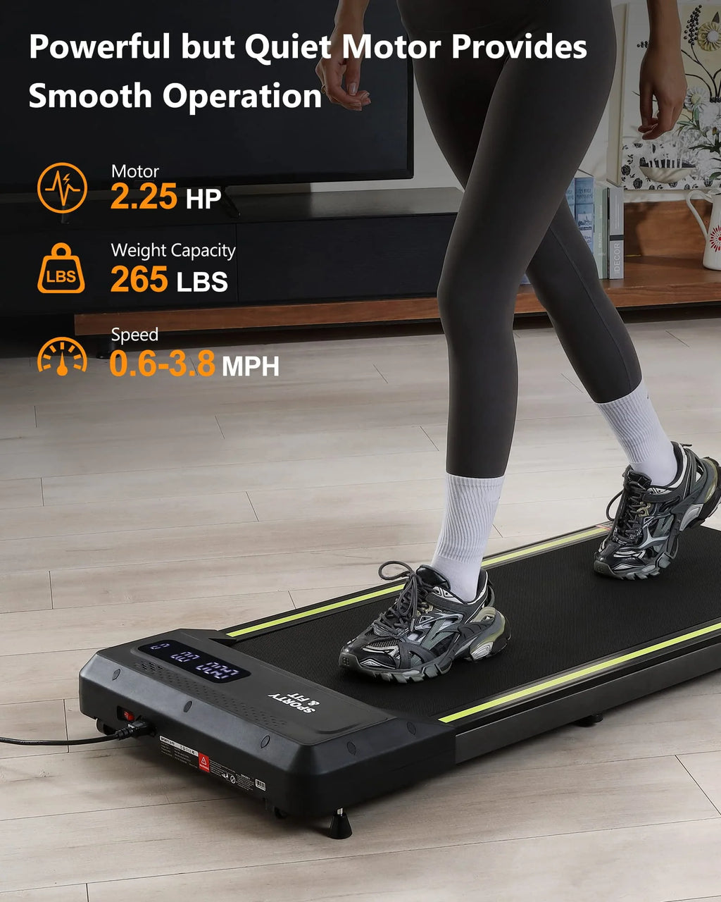 Portable Under Desk Treadmill with Remote Control, Grey X556
