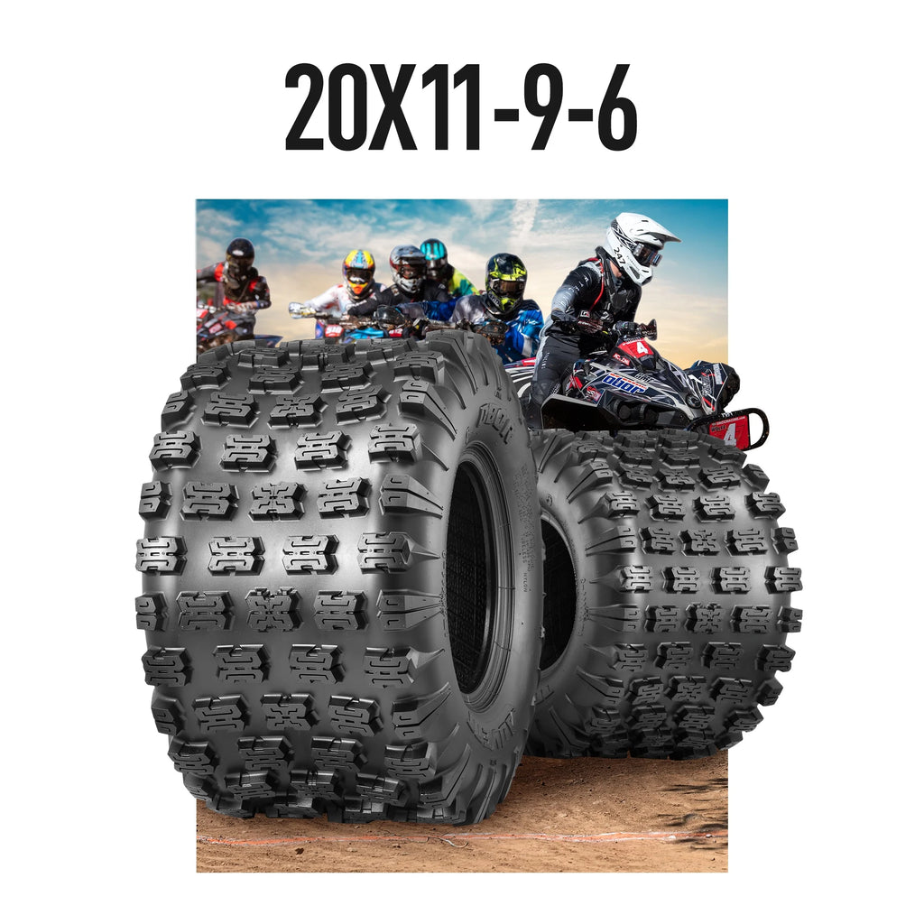 20x11-9 ATV Tires 6 Ply All Terrain Set of 2 P4794