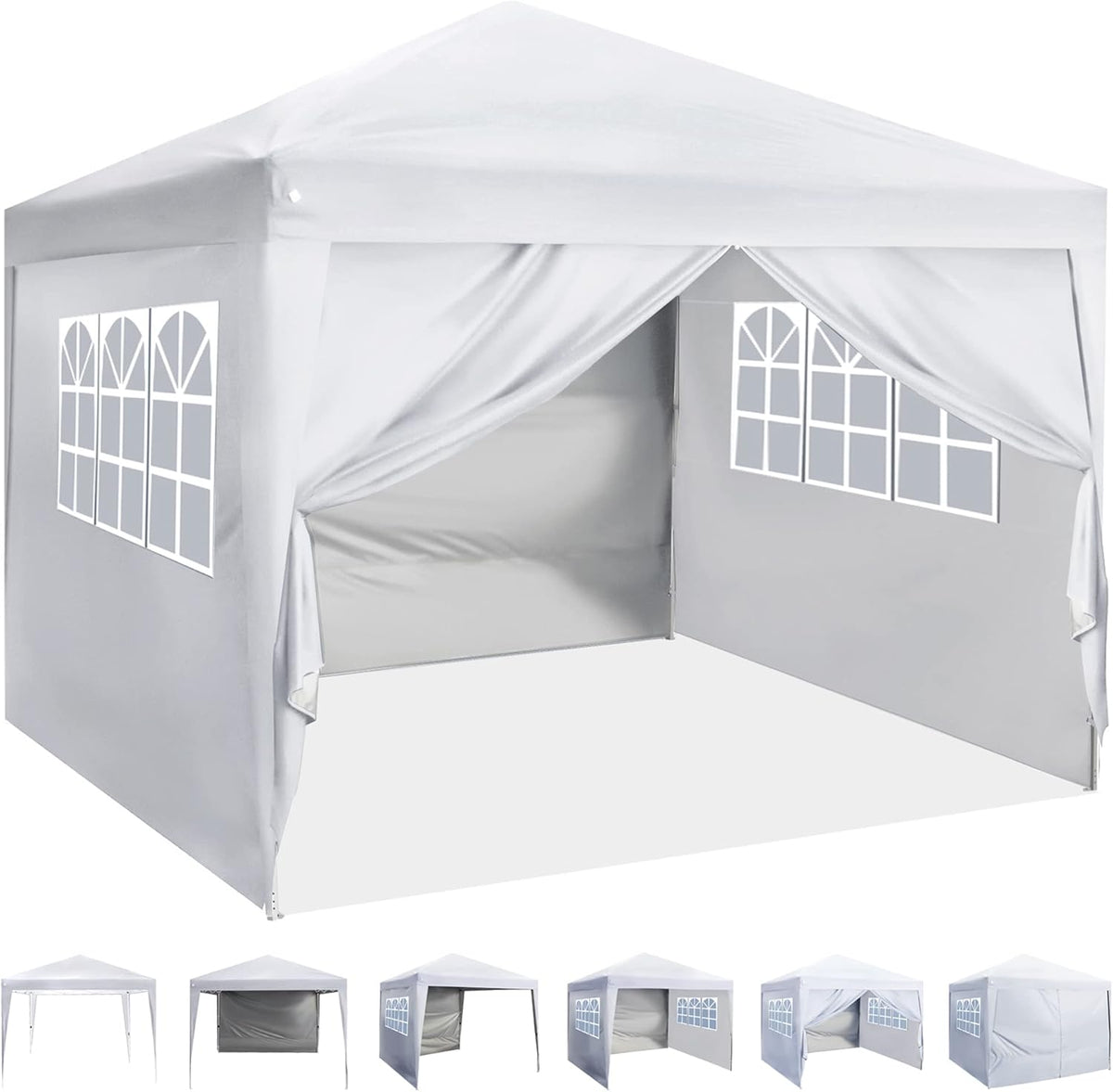 10'x10' Pop Up Canopy with Sidewalls, Royal Blue C487