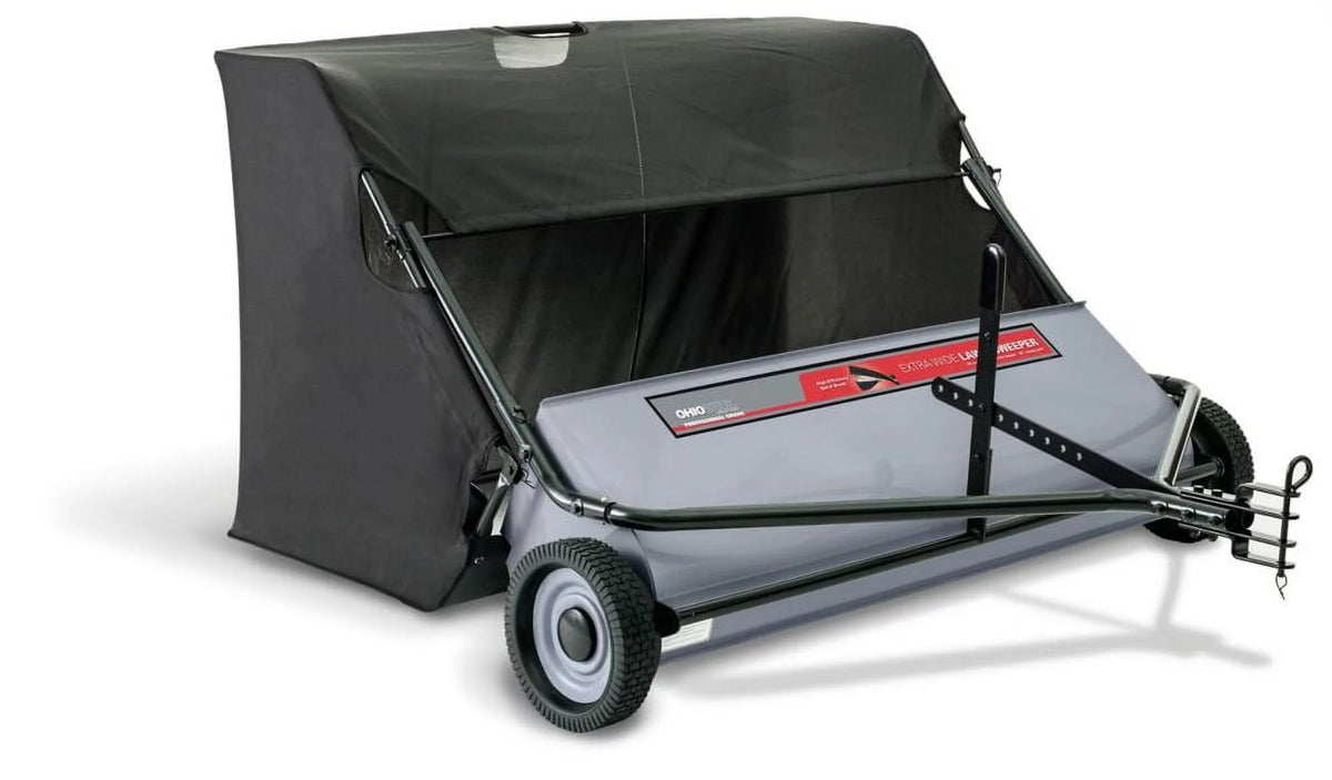 50 inch 26 cu. ft. Tow Pull Behind Leaf Yard Lawn Sweeper T80251