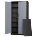 Black Metal Garage Storage Cabinet with Lock J139
