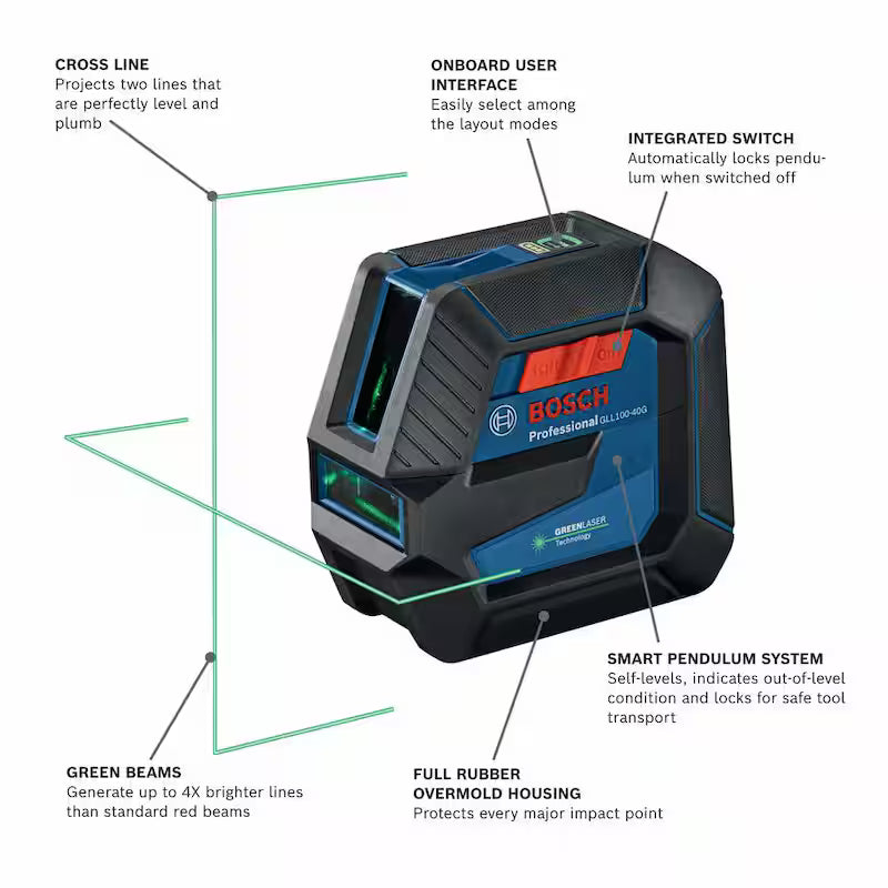100 ft. Green Self Leveling Laser Level with Carrying Case K998
