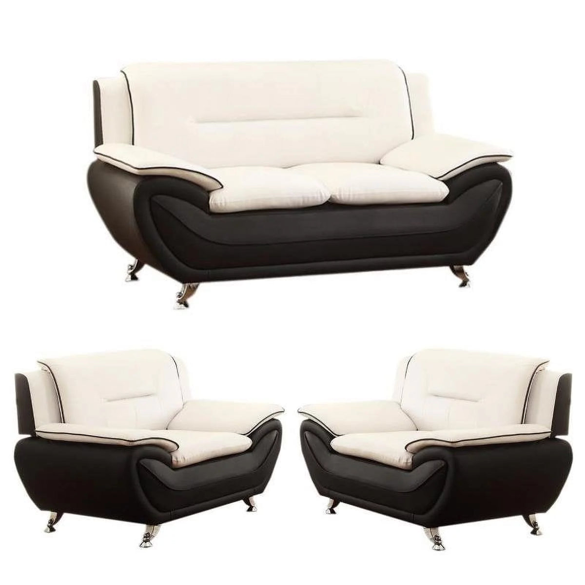 3 Piece Living Room Set with Loveseat and 2 Armchairs H261517
