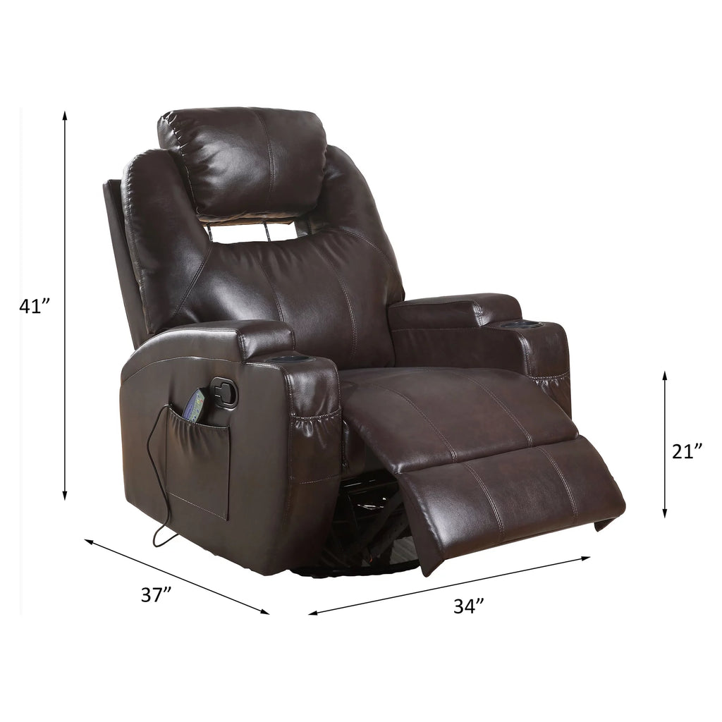 Brown Swivel Rocker Recliner K813072