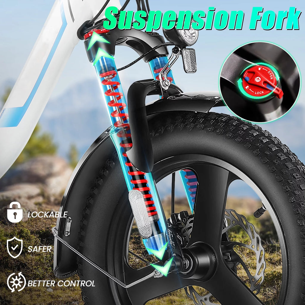 Foldable 350W Electric Bike with 48V Battery B427