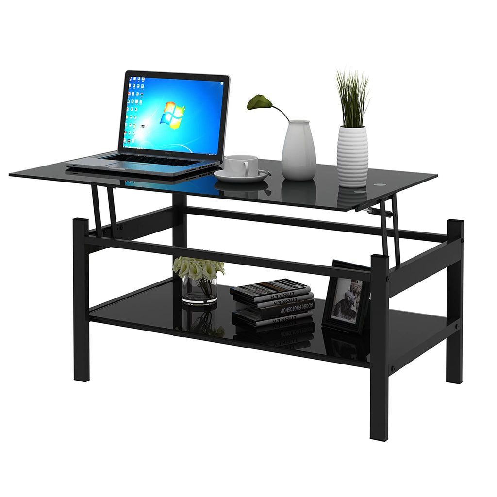 Lift Top Coffee Table with Dual Layers Y738