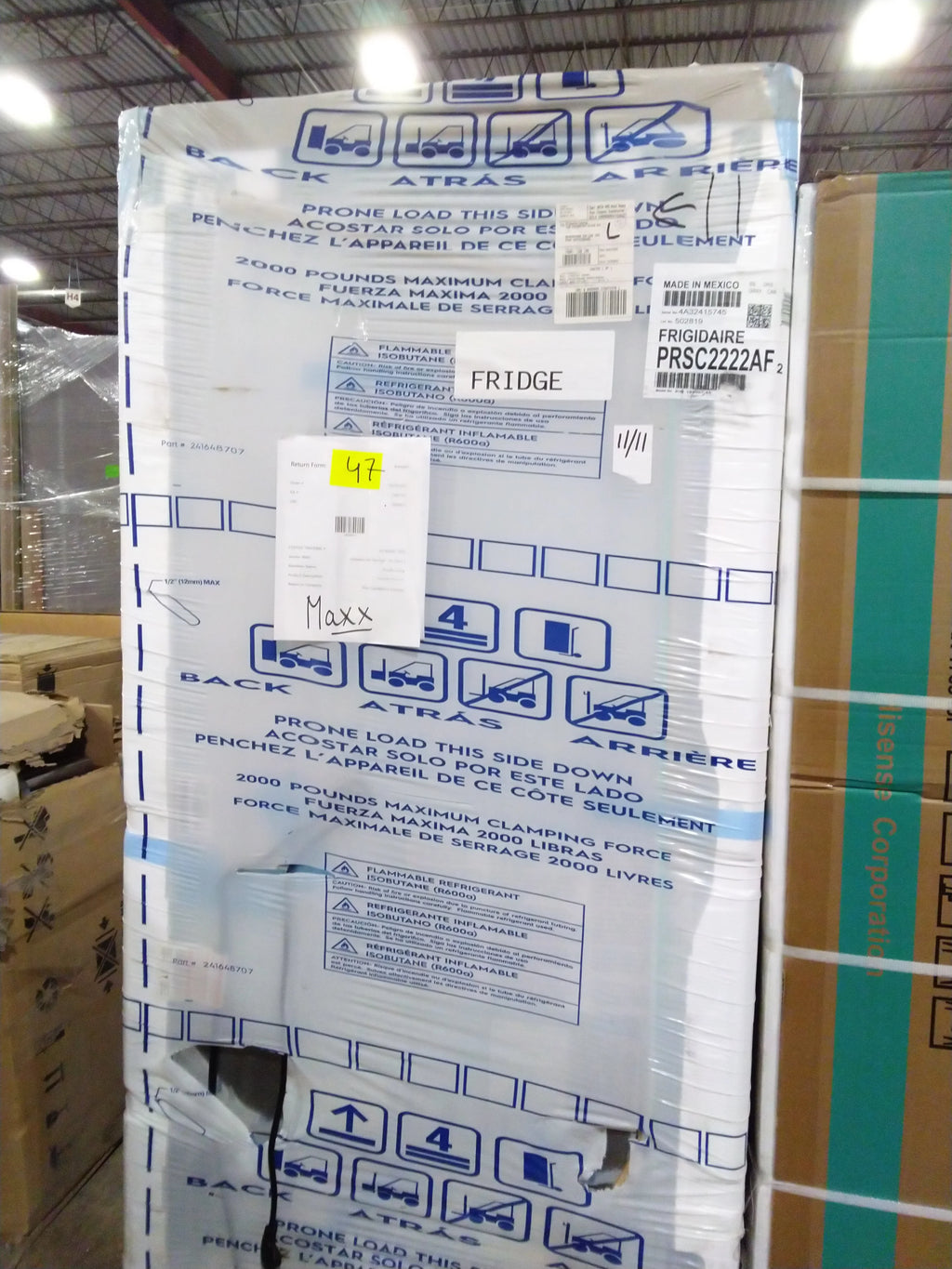36 In. 22.3 Cu. Ft. Stainless Steel Side-By-Side Refrigerator B89306