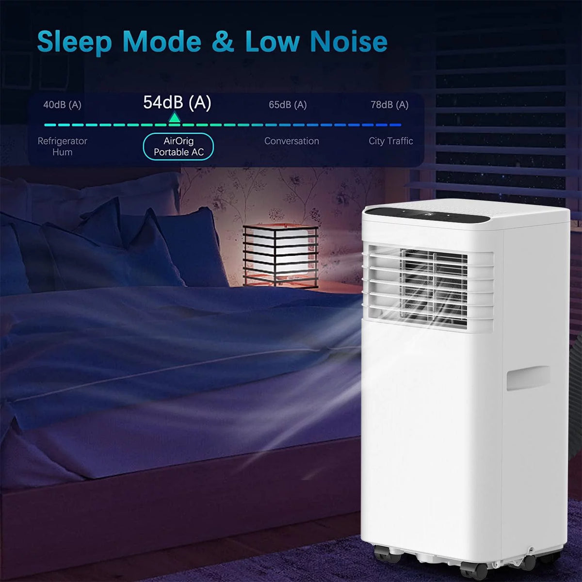 8,000 BTU Portable Air Conditioner with Remote and Window Kit, White O764