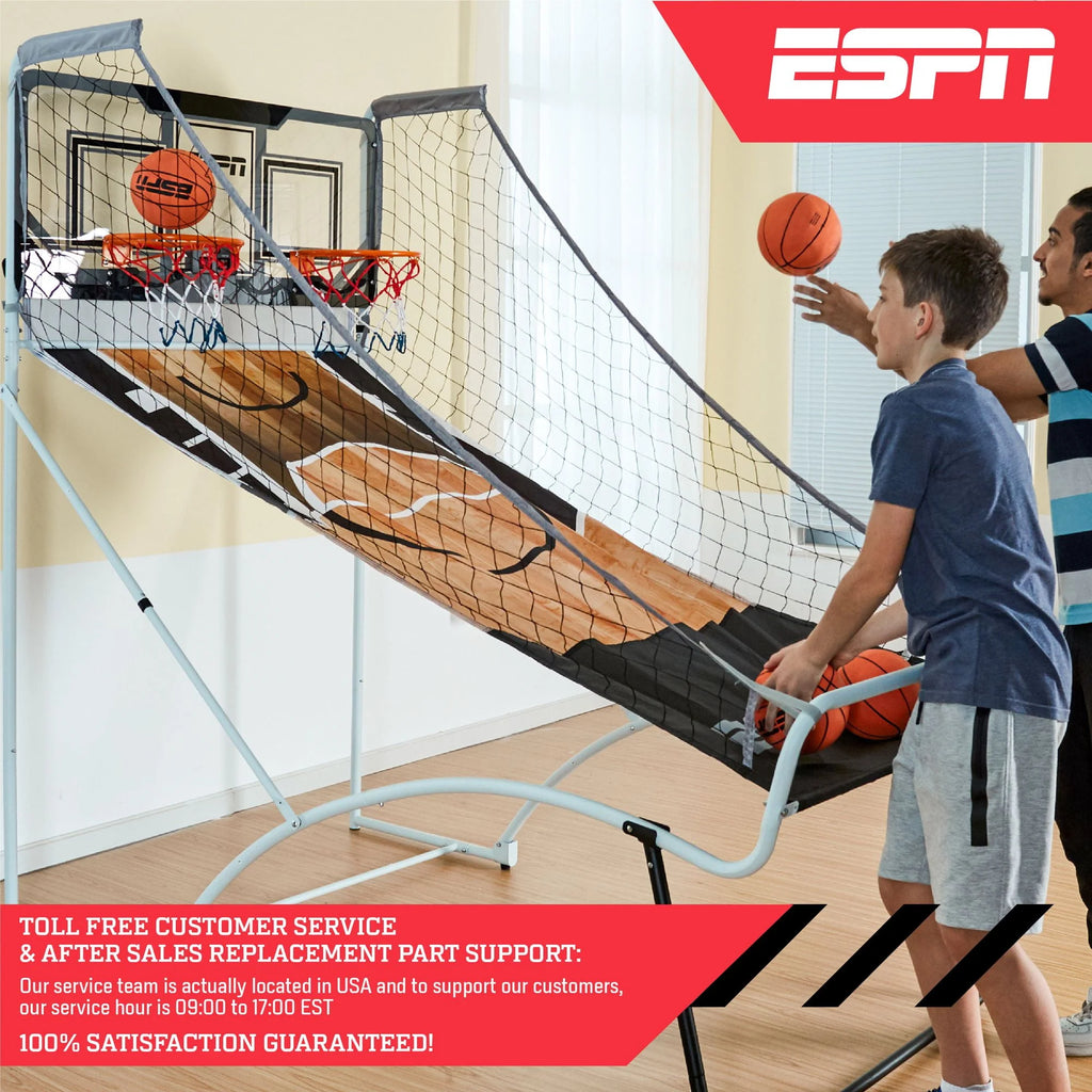 2 Player Fold and Assemble Basketball Game with Polycarbonate Backboard and LED Scoring L705