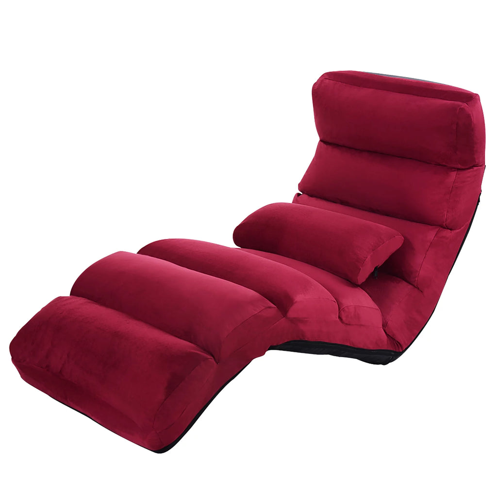 Folding Sofa Chair with Pillow Burgundy N936