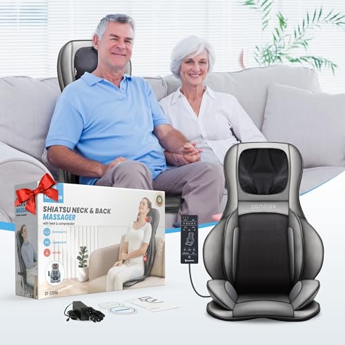 Heated Shiatsu Neck Back Massager Chair Pad W3100