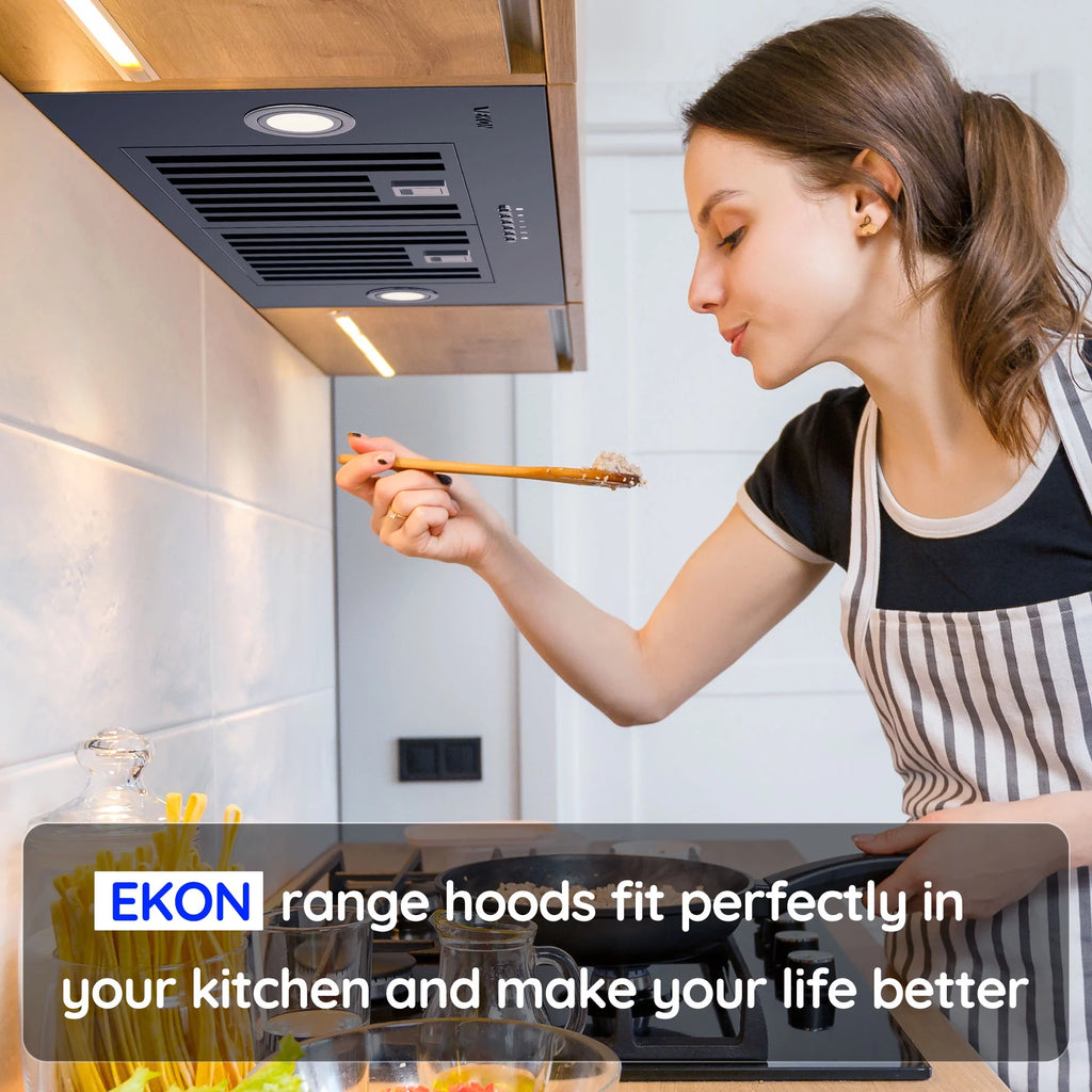 Black Stainless Steel 36 Inches Convertible Insert Range Hood S626
