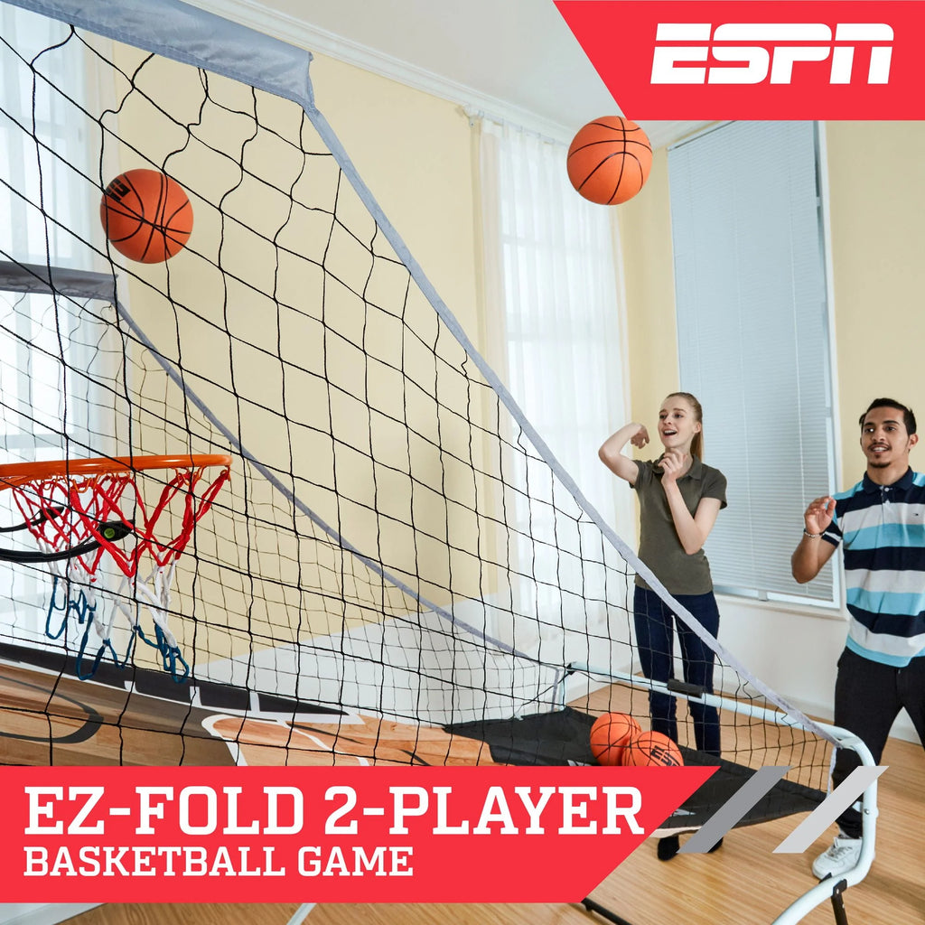 2 Player Fold and Assemble Basketball Game with Polycarbonate Backboard and LED Scoring L705