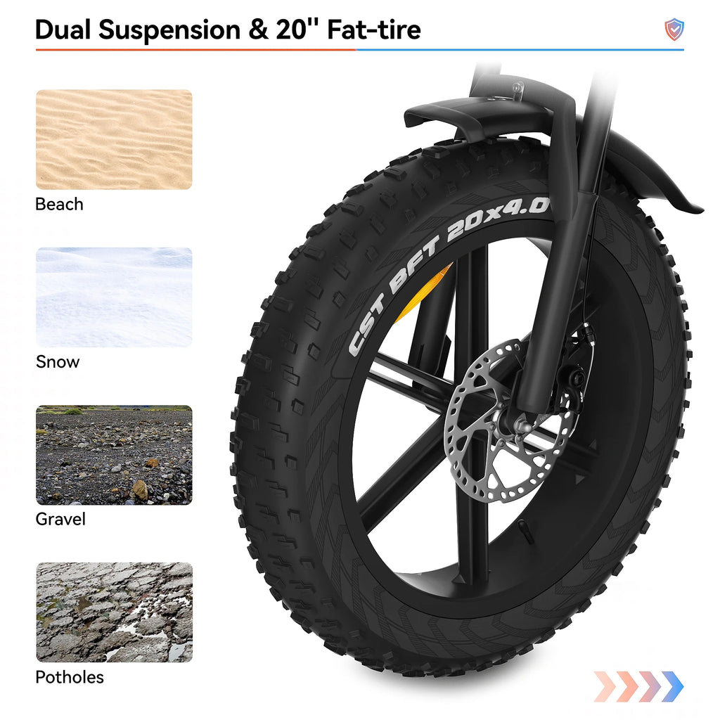20" 4.0 Fat Tire 750W Electric Bike F81277