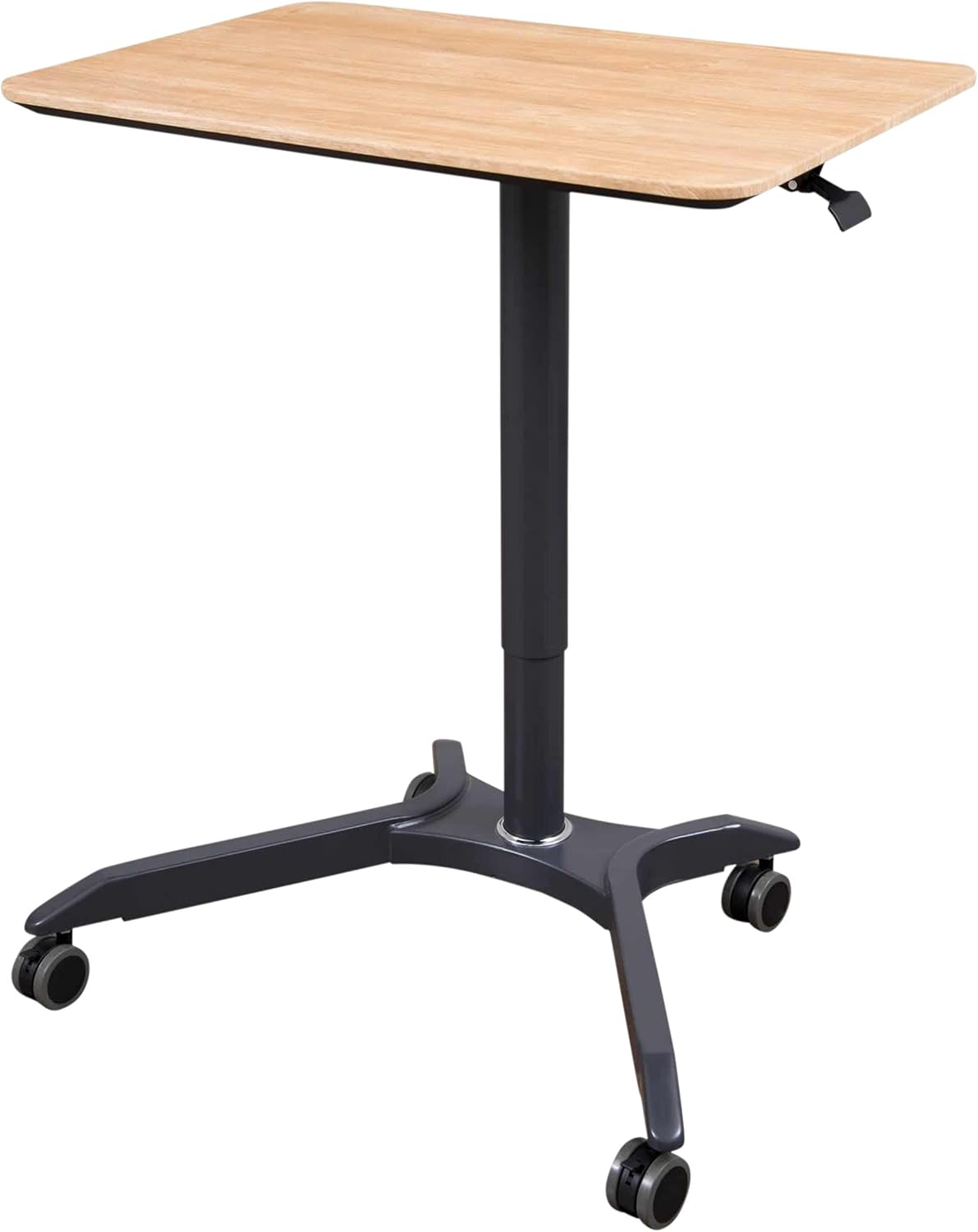 Pneumatic Adjustable Height Rolling Standing Desk Cart Q248