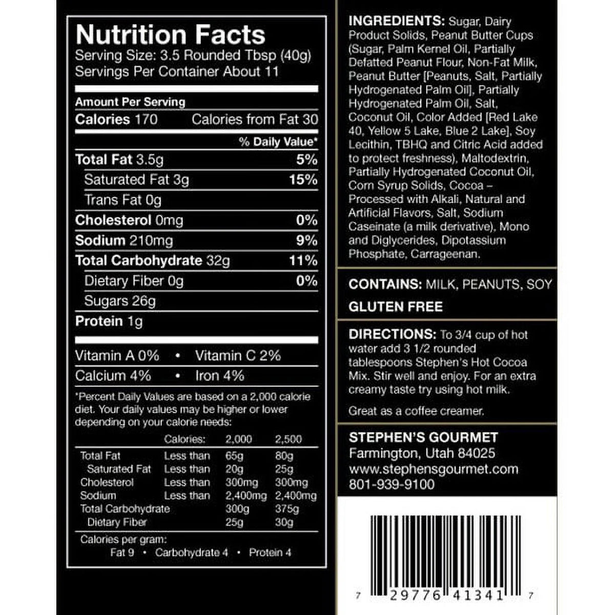 Peanut Butter Cup Hot Cocoa 1 lb Pack of 6 V1231