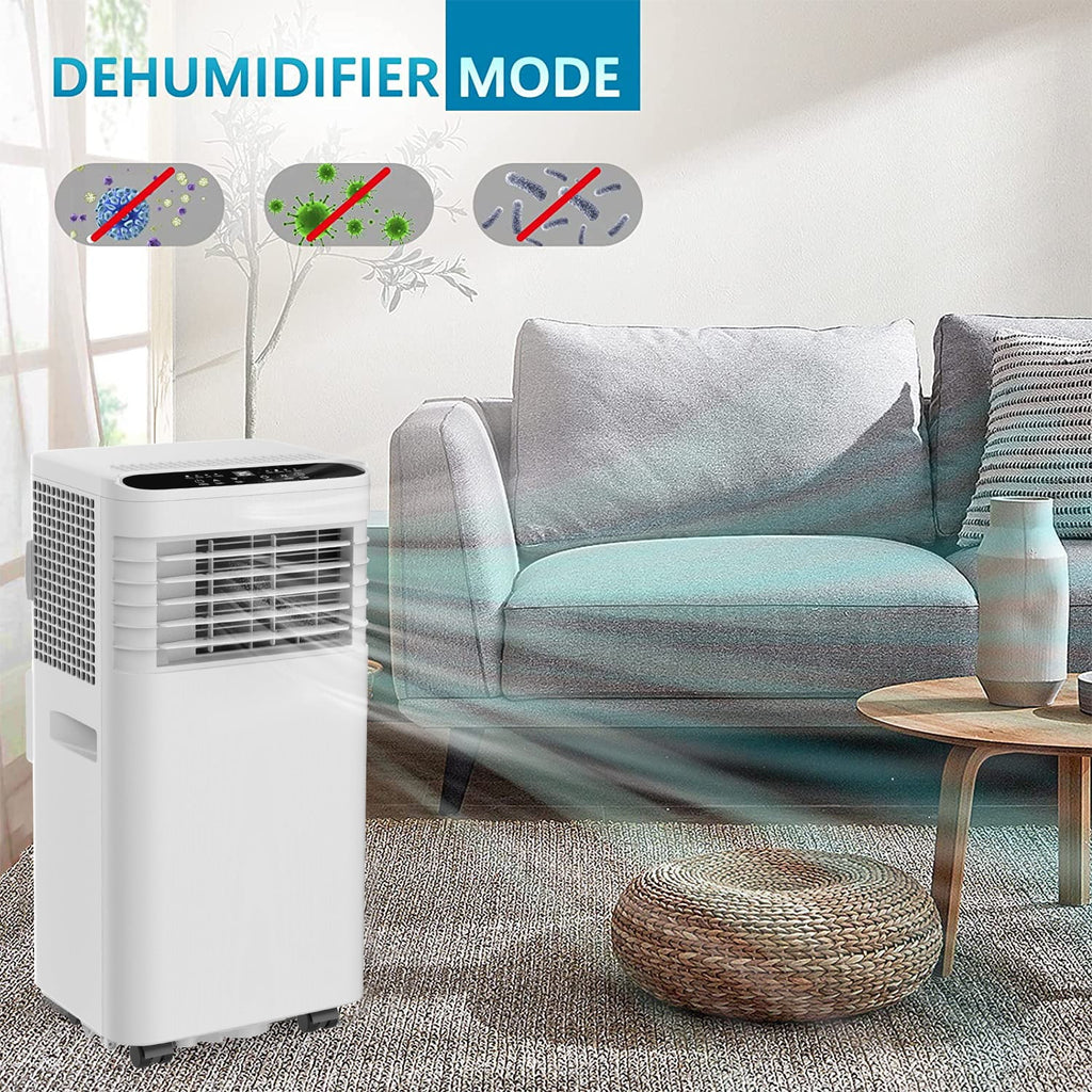 8,000 BTU Portable Air Conditioner with Remote and Window Kit, White O764