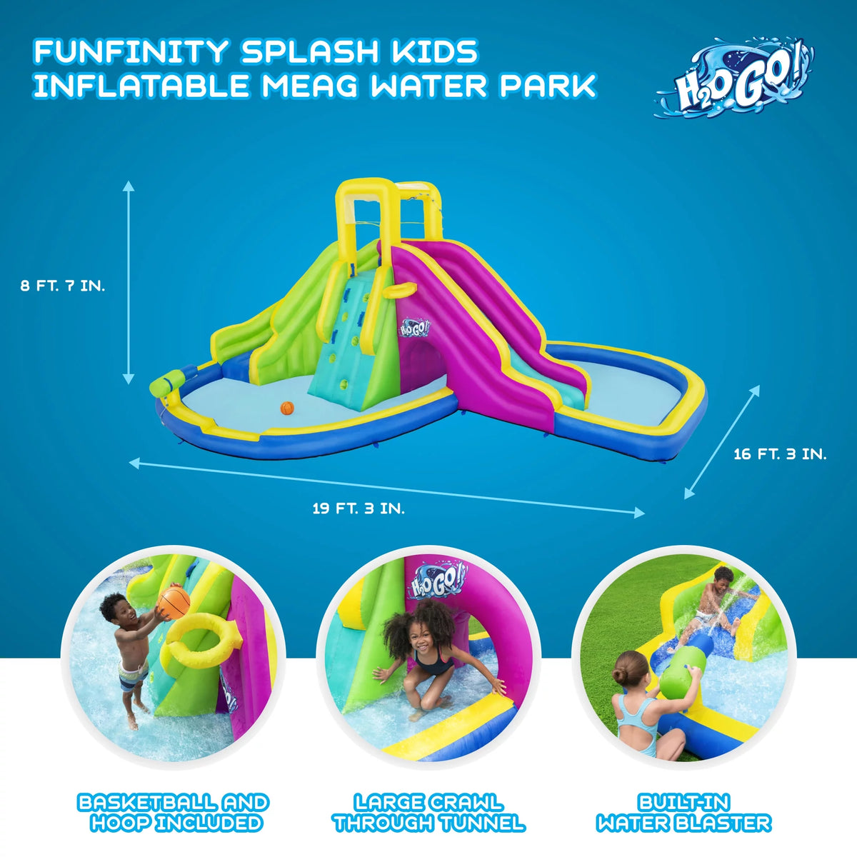 Inflatable Kids Water Park with Blower D54869