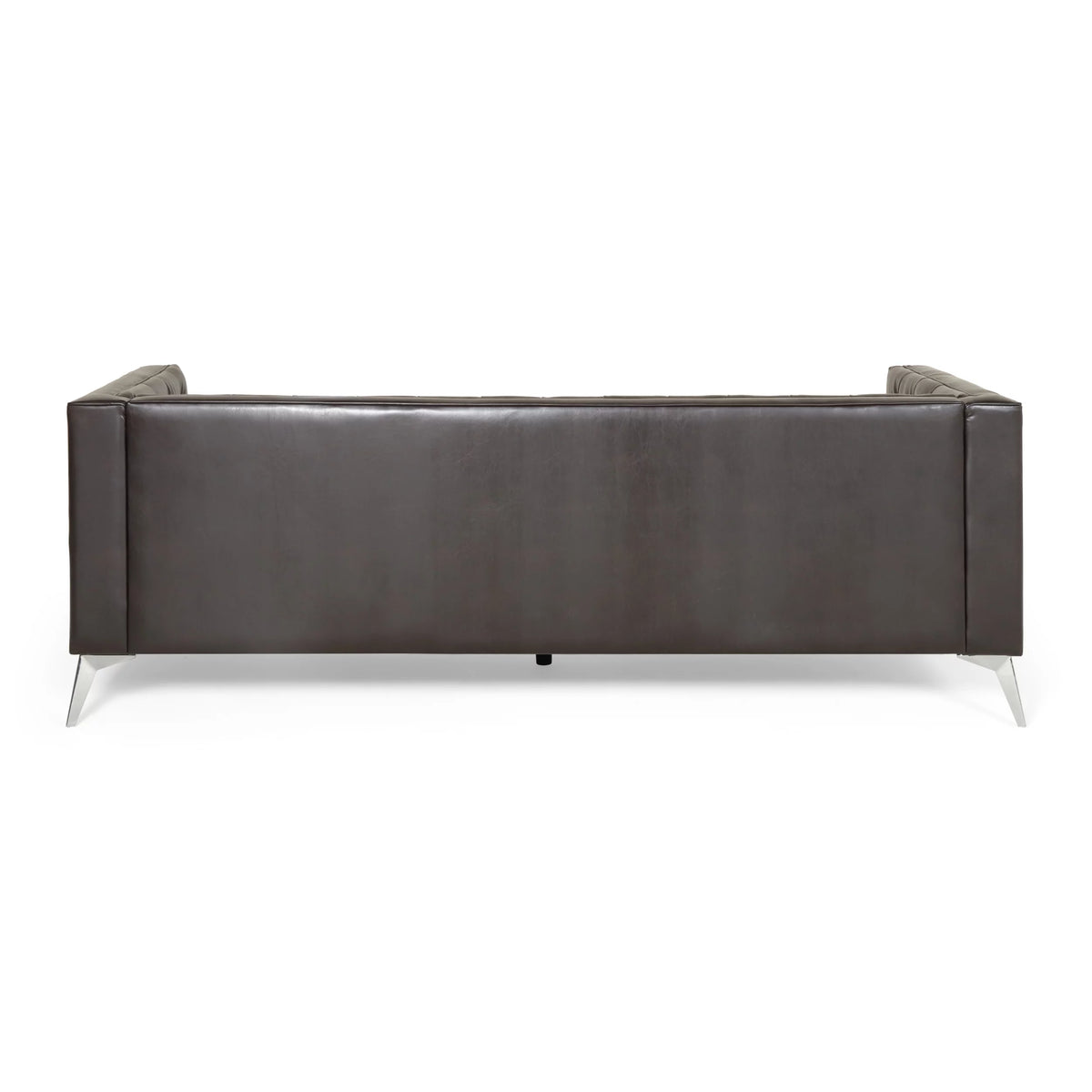 Brown Faux Leather Tufted Sofa K62821