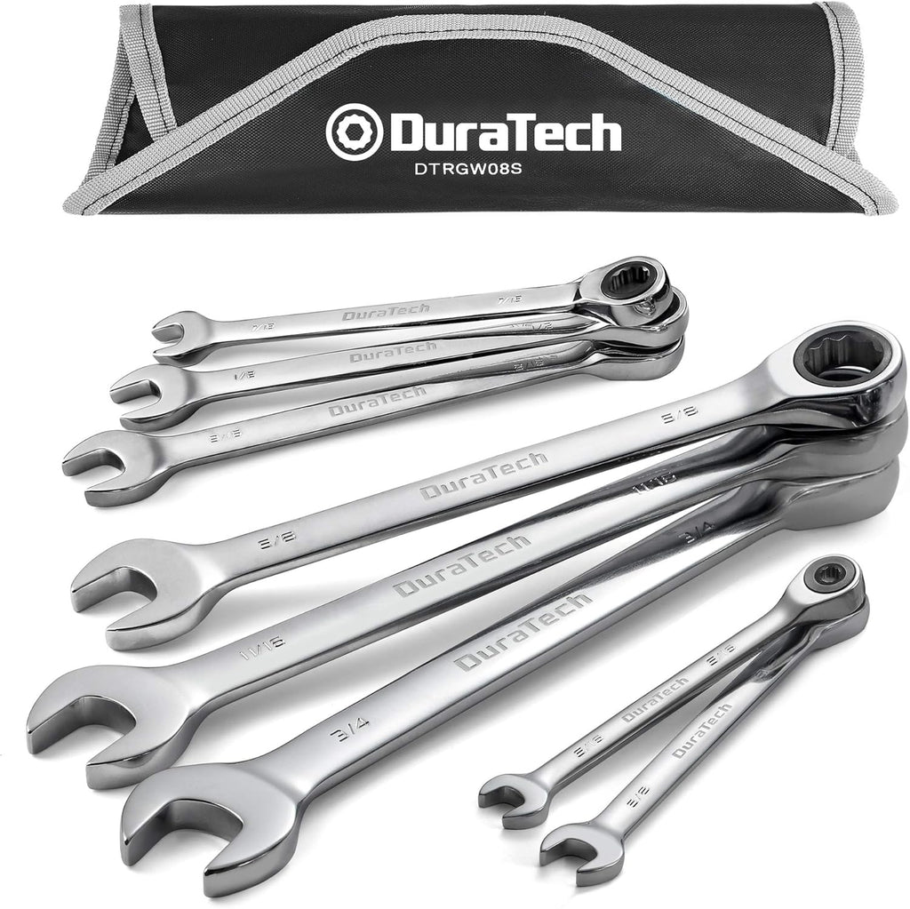Ratcheting Combination Wrench Set, SAE & Metric, 22-piece, Chrome Vanadium Steel H326039