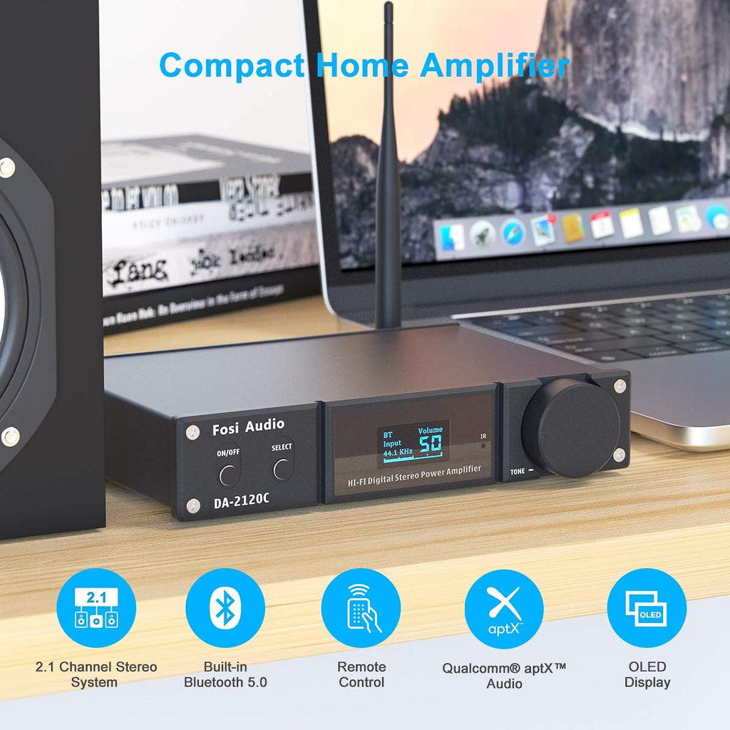Bluetooth 5.0 Stereo Hi-Fi 2.1 Channel Amplifier M2325