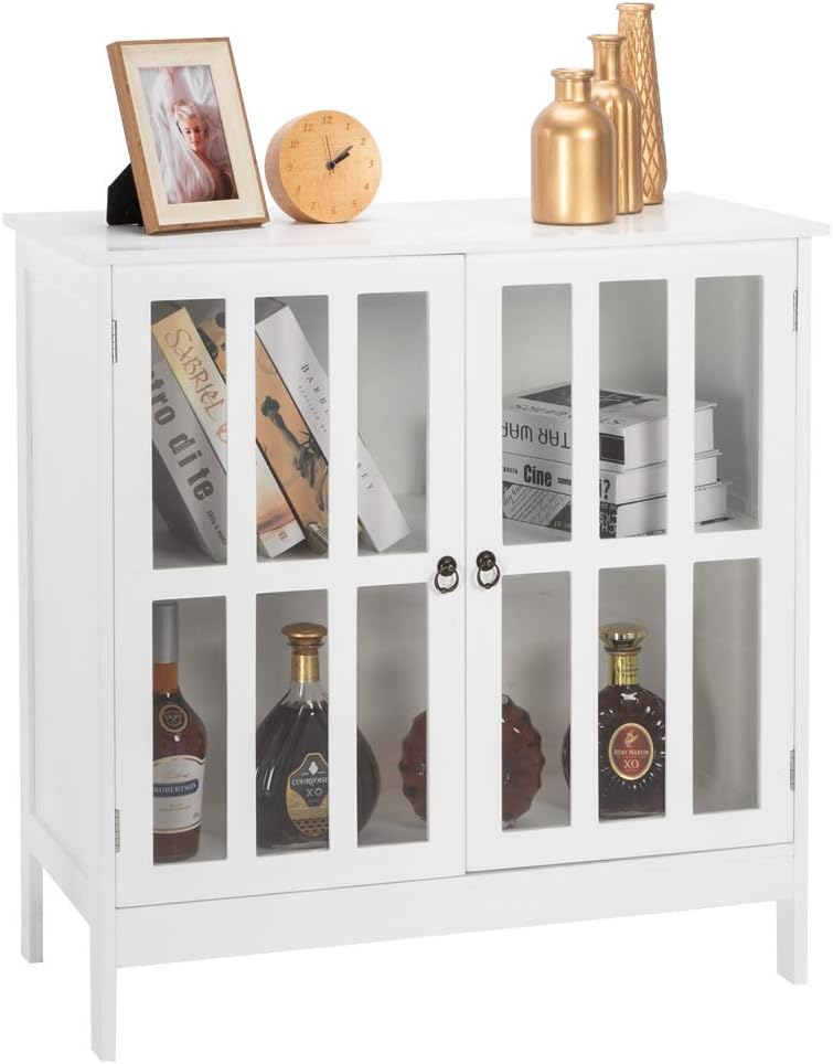 White Buffet Cabinet with Storage K408621