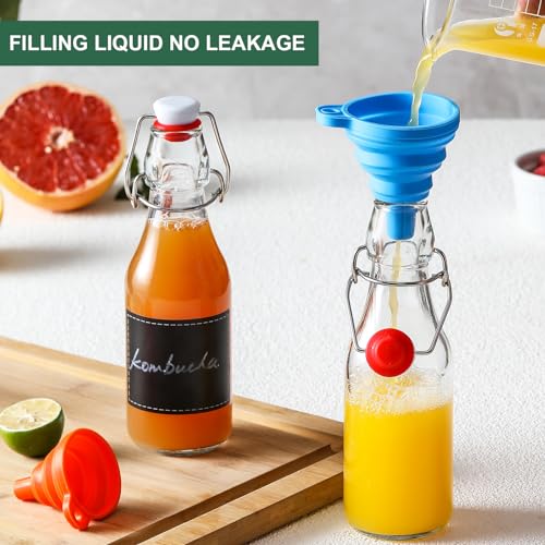 8 Pack 8.5oz Flip Top Glass Bottles J927