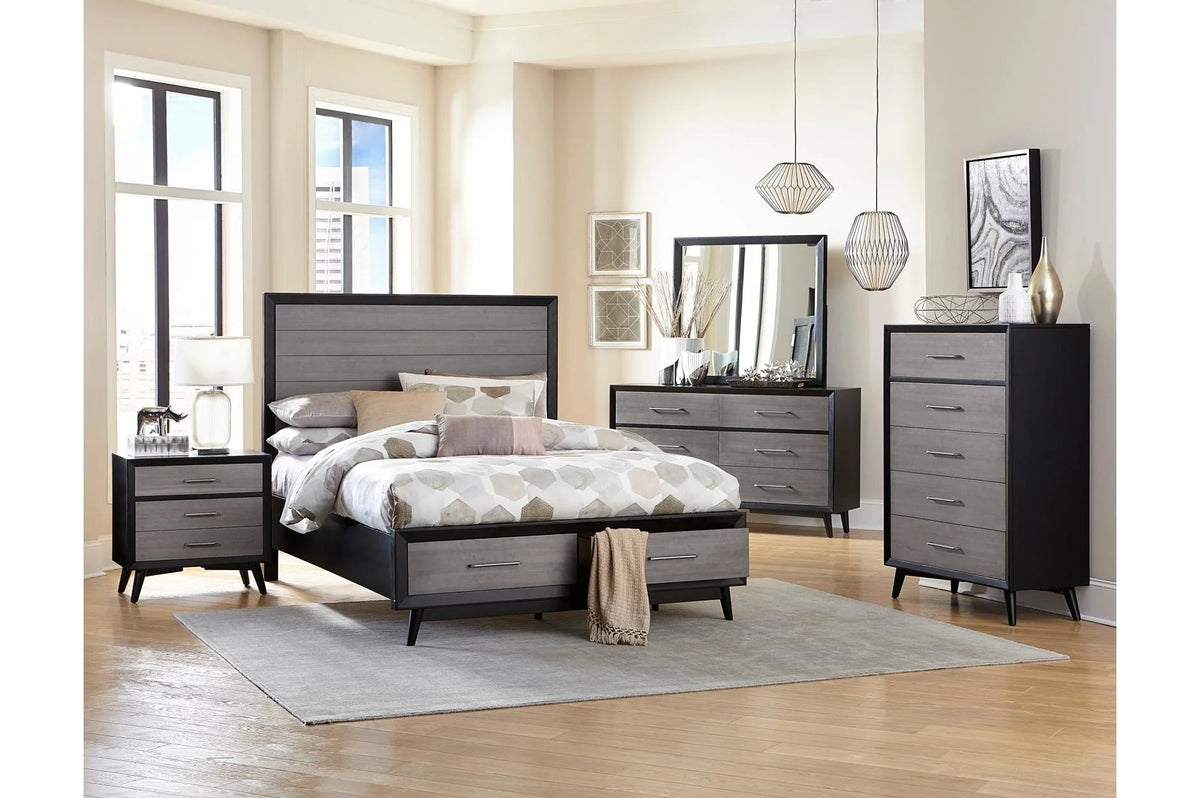 Gray Black Dresser D417993