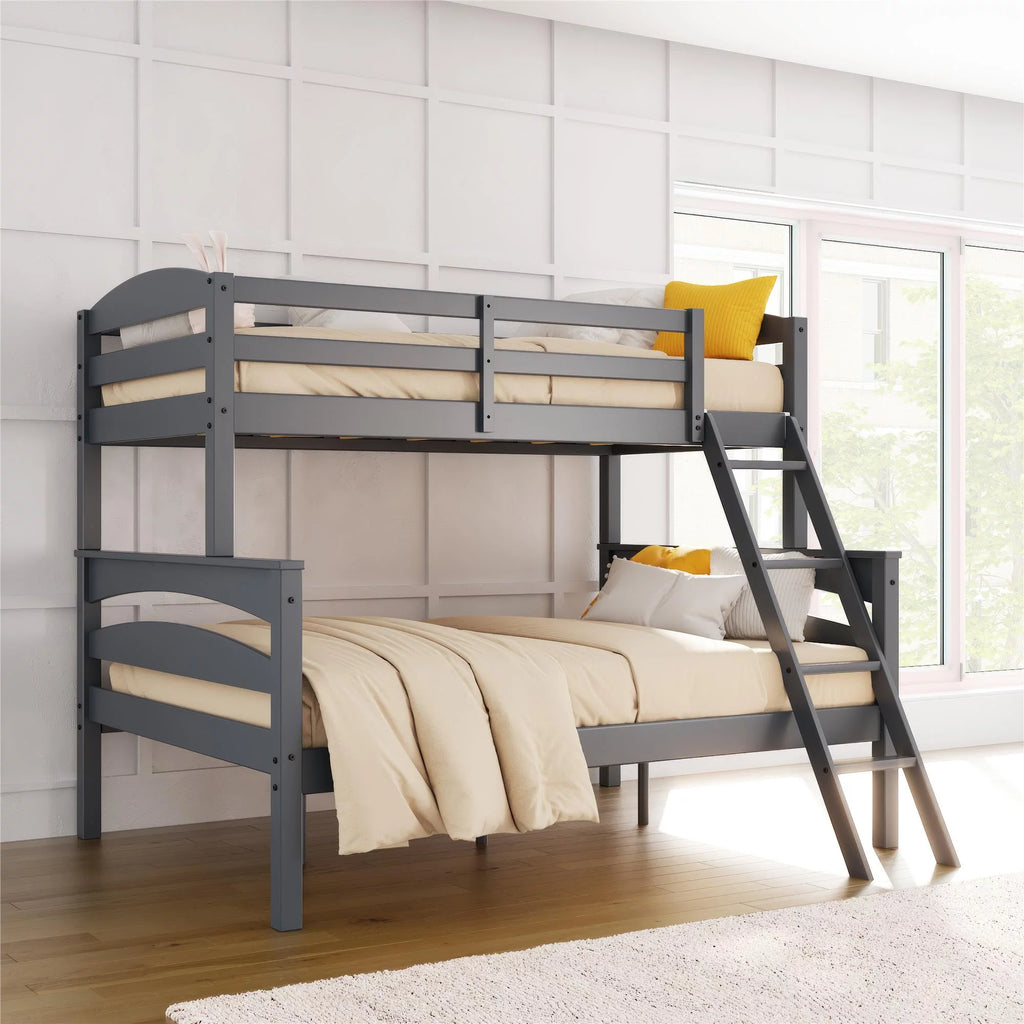 White Convertible Twin-Over-Full Bunk Bed S937010