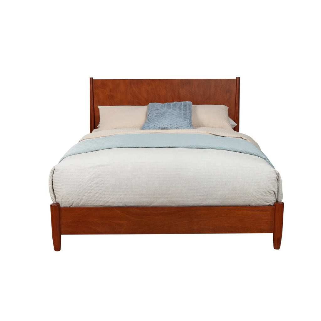 Queen Platform Bed with Panel Headboard Q8580