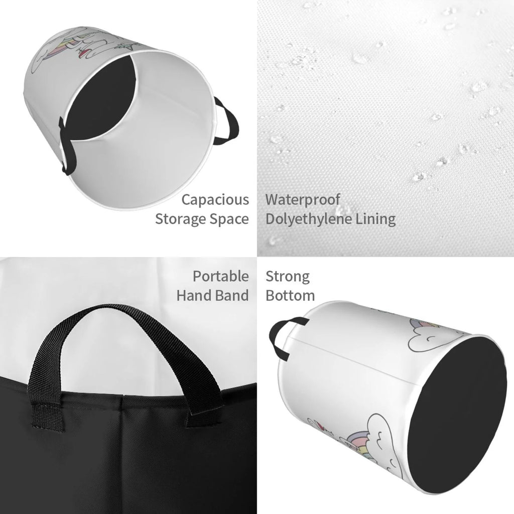 Waterproof Foldable Laundry Hamper with Handles J286129
