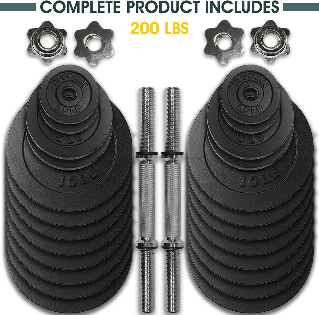 50 lbs Adjustable Cast Iron Dumbbell Set C158
