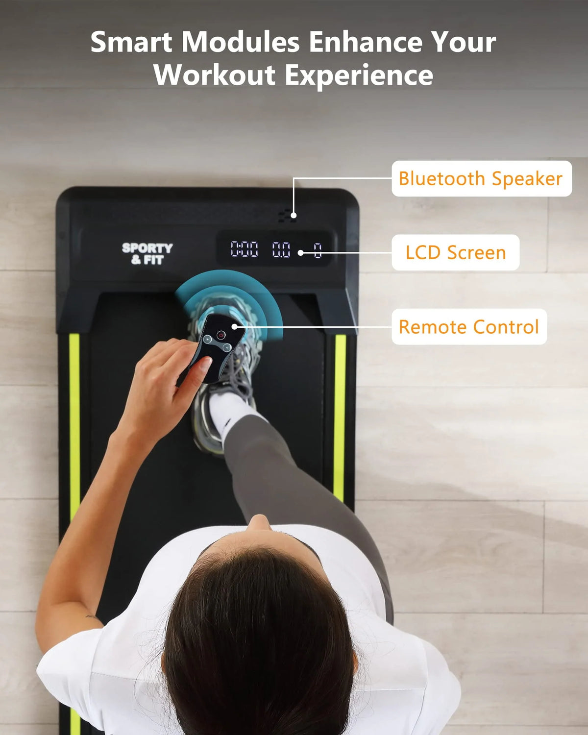 Portable Under Desk Treadmill with Remote Control, Grey X556