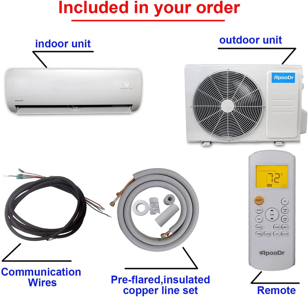 12000 BTU Mini Split Air Conditioner with Heat Pump U183