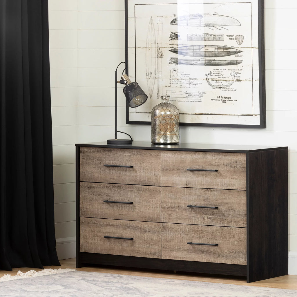 6 Drawer Double Dresser L1480