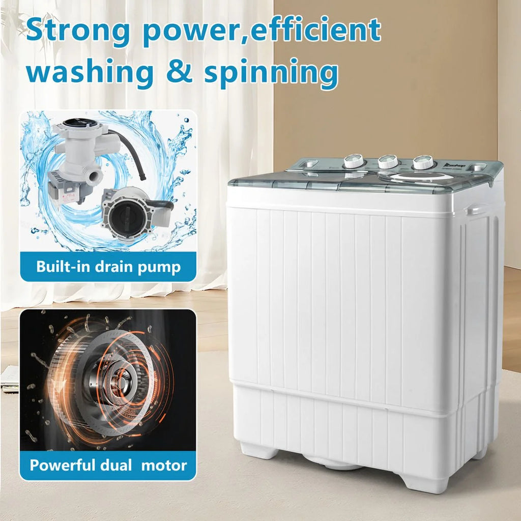 Portable 26lbs Washing Machine with Drain Pump D204208