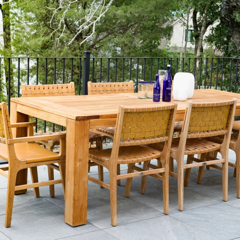 Teak Wood 8-person Long Rectangular Dining Table H4506