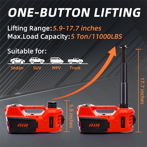 Electric Car Jack with Tire Inflator 12V Hydraulic Floor Jack K7472