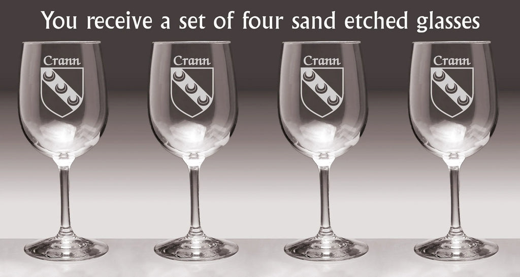 Irish Coat of Arms Wine Glasses Set of 4 Z77209