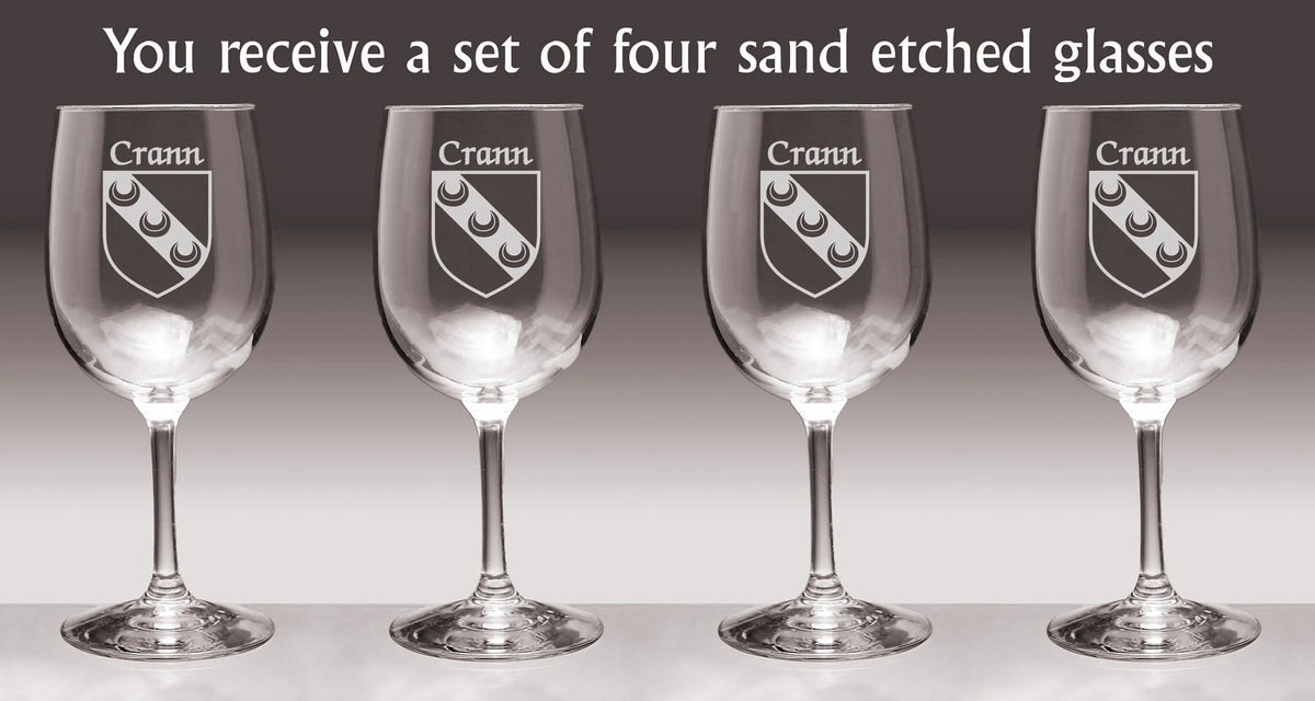 Irish Coat of Arms Wine Glasses Set of 4 Z77209