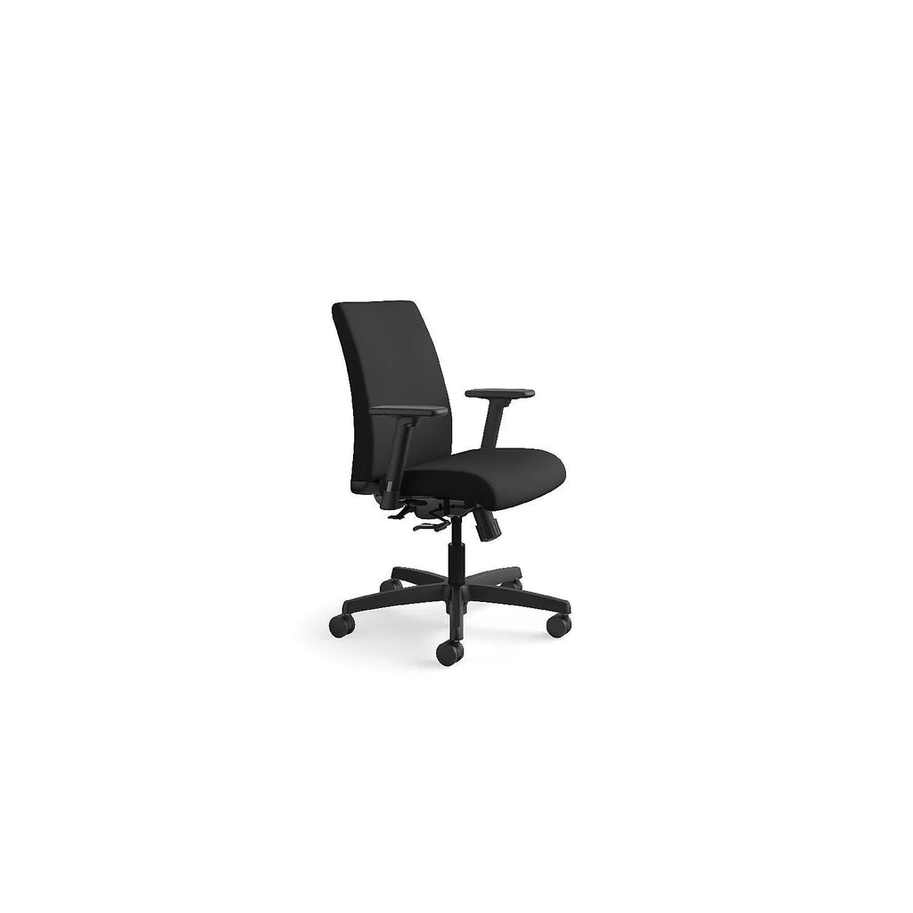 Black Fabric Low-Back Task Chair N407