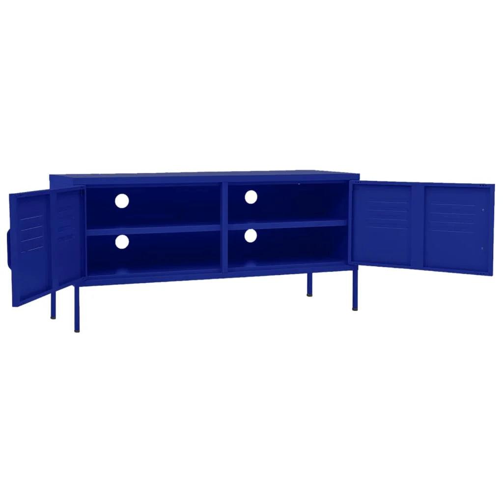 Navy Blue Steel TV Stand R4174