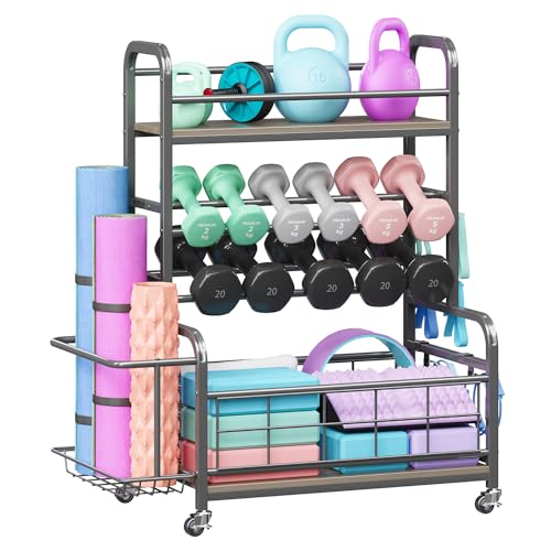450LBS Dumbbell Rack with Wheels & Hooks G520488