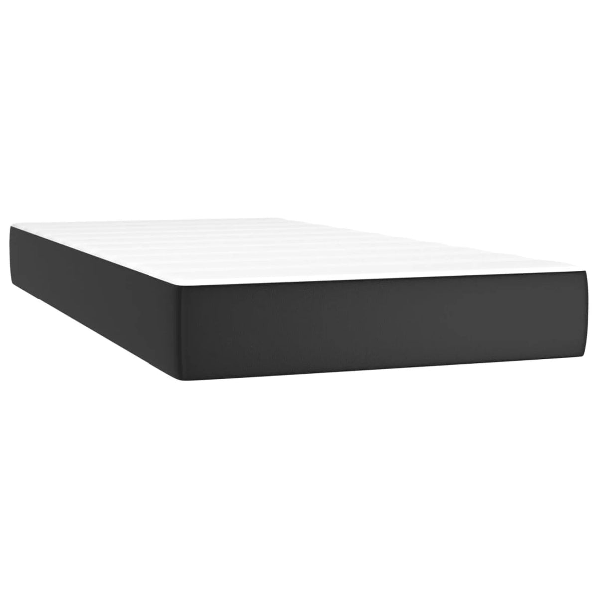 Black Faux Leather Pocket Spring Bed J1284