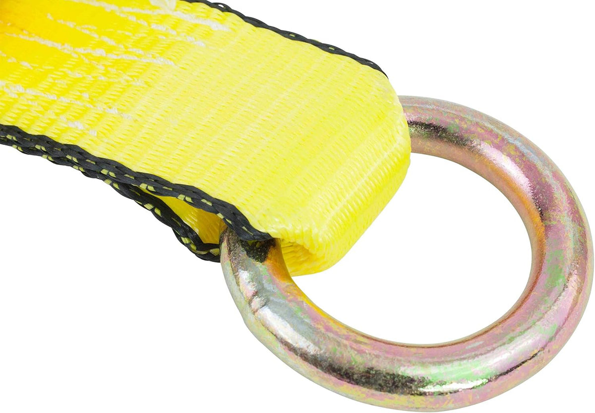 4 Pack 2 x 12' Car Tie Down Ratchet Strap with Chain Anchor E68801