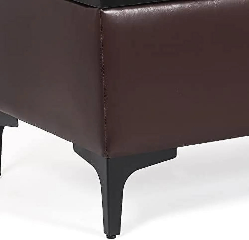 Blue Ottoman Bench with Lift Tabletop J306786