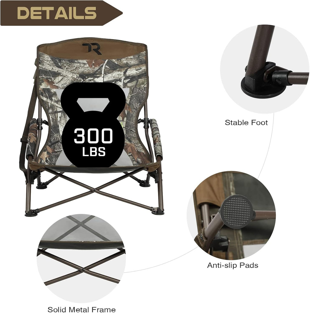 Low-Profile Folding Hunting Chair with Carry Bag P8685