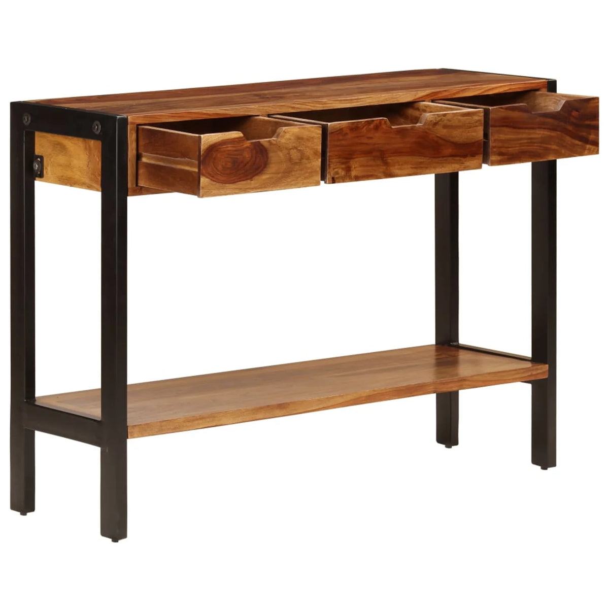 Solid Sheesham Wood Sideboard with 3 Drawers D314150