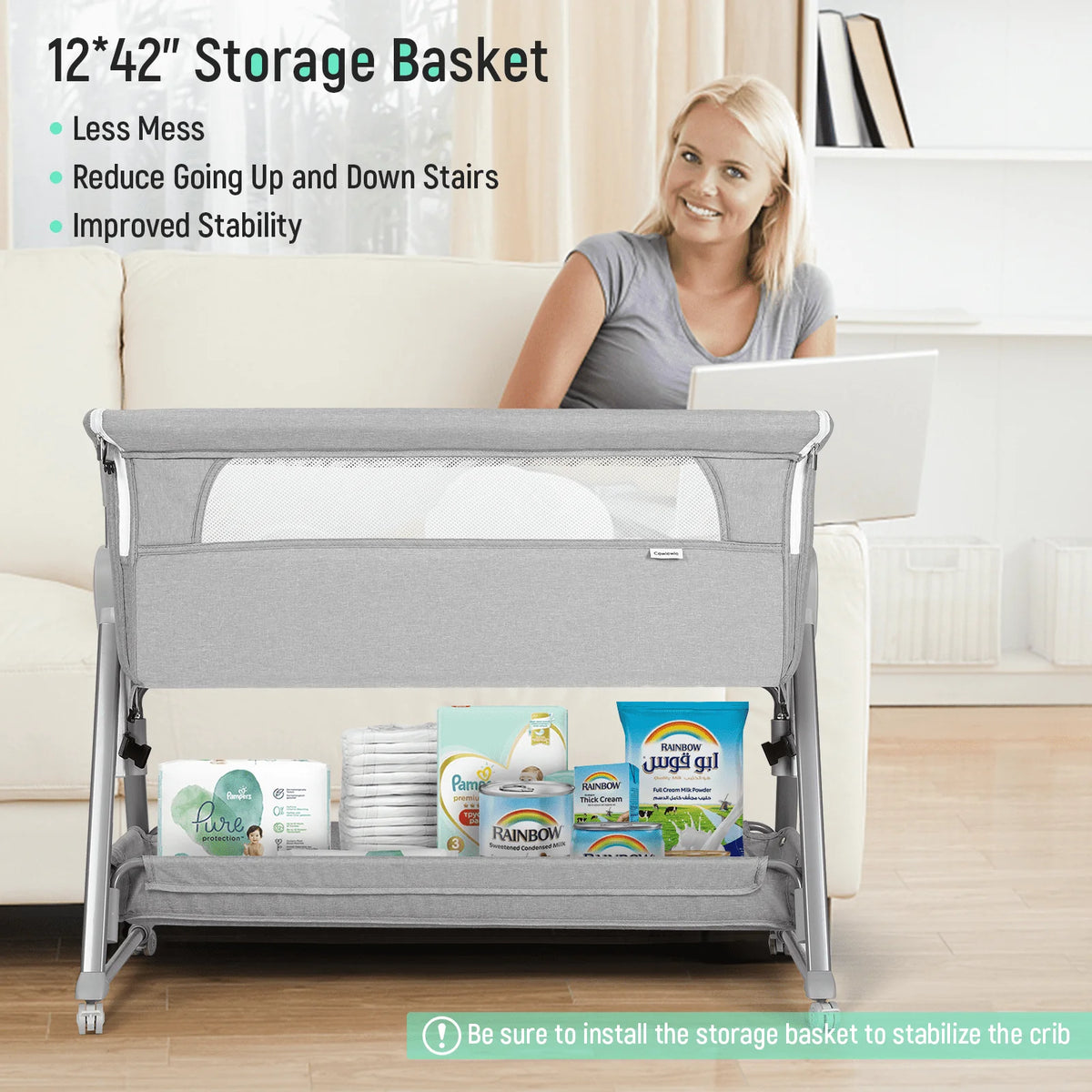 Bassinet with Storage Basket N121956